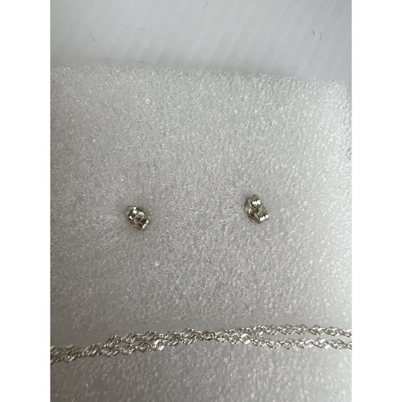 Multicolor Butterfly Necklace 20” and Earrings 925 Sterling Silver And Crystals - Picture 4 of 8